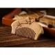 Green Sandalwood Flower Engraved Soothing Comb