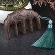 Green Sandalwood Plum Blossom Koi Fish Engraved Comb