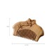 Green Sandalwood Flower Engraved Soothing Comb