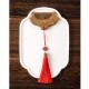 Green Sandalwood Flower Engraved Soothing Comb
