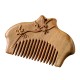 Green Sandalwood Flower Engraved Soothing Comb