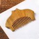 Green Sandalwood Flower Engraved Soothing Comb
