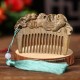 Green Sandalwood Fox Peony Lotus Engraved Comb Green Sandalwood Fox Peony Lotus Engraved Comb