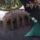 Green Sandalwood Plum Blossom Koi Fish Engraved Comb