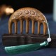 Green Sandalwood Plum Blossom Koi Fish Engraved Comb