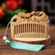 Green Sandalwood Fox Peony Lotus Engraved Comb Green Sandalwood Fox Peony Lotus Engraved Comb