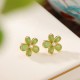 925 Sterling Silver Hetian Jade Abundance Luck Earrings 925 Sterling Silver Hetian Jade Abundance Luck Earrings