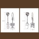 925 Sterling Silver Chinese 'Ping An' 'Xi Le' Protection Earrings