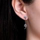 925 Sterling Silver Chinese 'Ping An' 'Xi Le' Protection Earrings