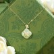 925 Sterling Silver Magnolia Butterfly Hetian Jade Blessing Jewelry Set 925 Sterling Silver Magnolia Butterfly Hetian Jade Blessing Jewelry Set