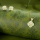 925 Sterling Silver Magnolia Butterfly Hetian Jade Blessing Jewelry Set 925 Sterling Silver Magnolia Butterfly Hetian Jade Blessing Jewelry Set