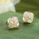 925 Sterling Silver Magnolia Butterfly Hetian Jade Blessing Jewelry Set 925 Sterling Silver Magnolia Butterfly Hetian Jade Blessing Jewelry Set