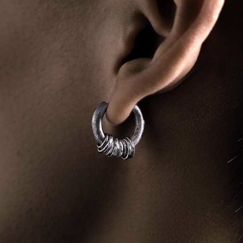 925 Sterling Silver Hand-hammered Protection Earrings 925 Sterling Silver Hand-hammered Protection Earrings