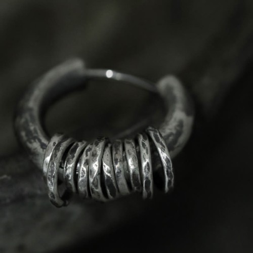 925 Sterling Silver Hand-hammered Protection Earrings 925 Sterling Silver Hand-hammered Protection Earrings