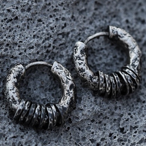 925 Sterling Silver Hand-hammered Protection Earrings 925 Sterling Silver Hand-hammered Protection Earrings