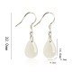 925 Sterling Silver Jade Water Drop Luck Prosperity Earrings