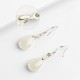 925 Sterling Silver Jade Water Drop Luck Prosperity Earrings