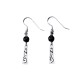 925 Sterling Silver Black Onyx Vine Protection Drop Earrings