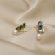 18K Gold-Plated Copper Pearl Butterfly Love Stud Earrings 18K Gold-Plated Copper Pearl Butterfly Love Stud Earrings