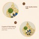 925 Sterling Silver Hetian Cyan Jade Flower Luck Jewelry Set