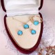 925 Silver Gold-Plated Turquoise Protection Set