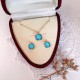 925 Silver Gold-Plated Turquoise Protection Set