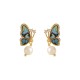 18K Gold-Plated Copper Pearl Butterfly Love Stud Earrings 18K Gold-Plated Copper Pearl Butterfly Love Stud Earrings