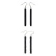 925 Sterling Silver Ebony Wood Texture Peace Drop Earrings