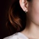 925 Sterling Silver Cyan Jade Success Stud Earrings