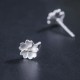 925 Sterling Silver Cherry Blossoms Floral Calm Stud Earrings