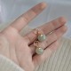 Round Jade Peace Buckle Luck Drop Earrings Round Jade Peace Buckle Luck Drop Earrings