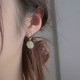 Round Jade Peace Buckle Luck Drop Earrings Round Jade Peace Buckle Luck Drop Earrings
