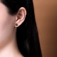 925 Sterling Silver Gold-Plated Hetian Cyan Jade Luck Stud Earrings