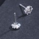 925 Sterling Silver Cherry Blossoms Floral Calm Stud Earrings
