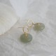 Round Jade Peace Buckle Luck Drop Earrings Round Jade Peace Buckle Luck Drop Earrings