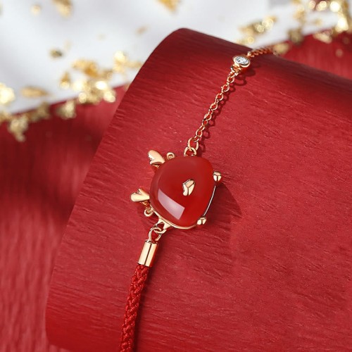925 Silver Year of the Dragon Hetian Jade Protection Set