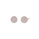 925 Sterling Silver Round White Jade Blessing Stud Earrings