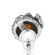 925 Sterling Silver Amber Dragon Success Stud Earrings 925 Sterling Silver Amber Dragon Success Stud Earrings