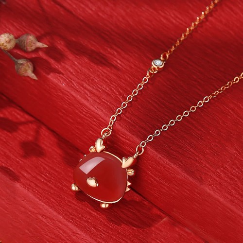 925 Silver Year of the Dragon Hetian Jade Protection Set