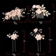 4Pcs Wedding Golden Leaf Pearl Hairpin Set