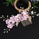 4Pcs Wedding Golden Leaf Pearl Hairpin Set