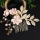 4Pcs Wedding Golden Leaf Pearl Hairpin Set