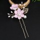 4Pcs Wedding Golden Leaf Pearl Hairpin Set