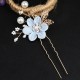 4Pcs Wedding Golden Leaf Pearl Hairpin Set