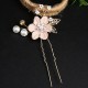 4Pcs Wedding Golden Leaf Pearl Hairpin Set