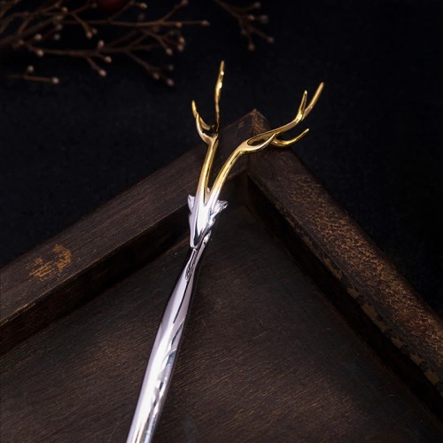 925 Silver Deer Antler Protection Hairpin 925 Silver Deer Antler Protection Hairpin