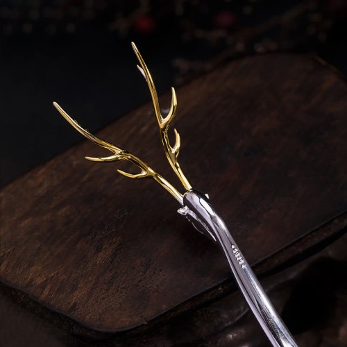 925 Silver Deer Antler Protection Hairpin 925 Silver Deer Antler Protection Hairpin