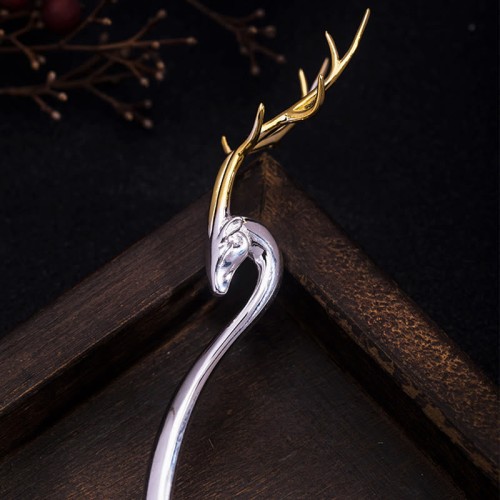 925 Silver Deer Antler Protection Hairpin 925 Silver Deer Antler Protection Hairpin