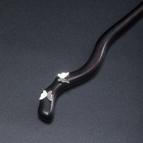 925 Silver Ebony Butterfly Relax Hairpin