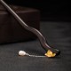 925 Silver Ebony Lotus Flower Pearl Hairpin